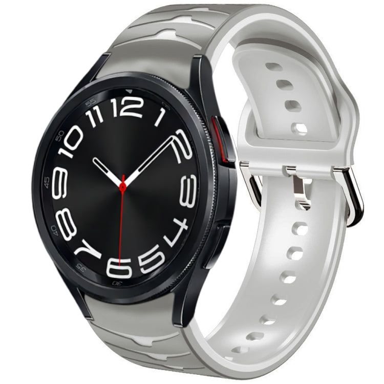 Cinturino in silicone con trama curva, For Samsung Galaxy Watch 6 Classic 43mm