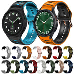 Cinturino in silicone con trama curva, For Samsung Galaxy Watch 6 Classic 47mm