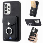 Cassa del telefono del portafoglio della carta dell'anello di cuoio di pelle-sensazione galvanica, For Samsung Galaxy A14 5G, For Samsung Galaxy A23, For Samsung Galaxy A53 5G, For Samsung Galaxy A33 5G