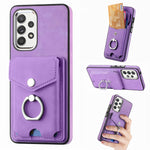 Cassa del telefono del portafoglio della carta dell'anello di cuoio di pelle-sensazione galvanica, For Samsung Galaxy A14 5G, For Samsung Galaxy A23, For Samsung Galaxy A53 5G, For Samsung Galaxy A33 5G