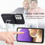 Cassa del telefono del portafoglio della carta dell'anello di cuoio di pelle-sensazione galvanica, For Samsung Galaxy A32 5G, For Samsung Galaxy A12 4G, For Samsung Galaxy A21S