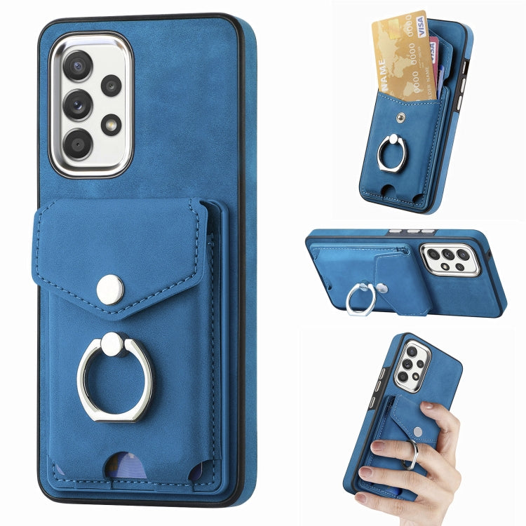 Cassa del telefono del portafoglio della carta dell'anello di cuoio di pelle-sensazione galvanica, For Samsung Galaxy A32 5G, For Samsung Galaxy A12 4G, For Samsung Galaxy A21S