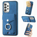Cassa del telefono del portafoglio della carta dell'anello di cuoio di pelle-sensazione galvanica, For Samsung Galaxy A14 5G, For Samsung Galaxy A23, For Samsung Galaxy A53 5G, For Samsung Galaxy A33 5G