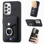 Cassa del telefono del portafoglio della carta dell'anello di cuoio di pelle-sensazione galvanica, For Samsung Galaxy S21 FE 5G, For Samsung Galaxy  A32 4G, For Samsung Galaxy A72, For Samsung Galaxy A52