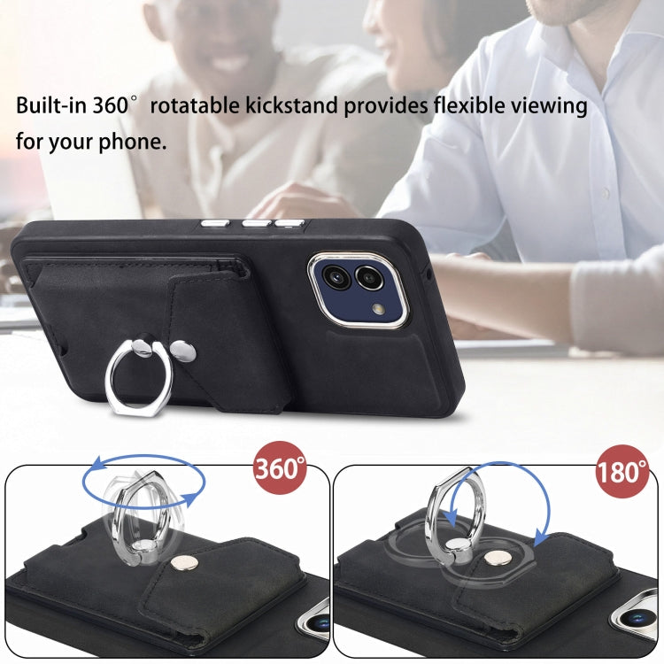 Cassa del telefono del portafoglio della carta dell'anello di cuoio di pelle-sensazione galvanica, For Samsung Galaxy A03 166mm, For Samsung Galaxy A03 164mm, For Samsung Galaxy A13 4G, For Samsung Galaxy S22+ 5G