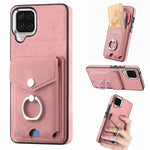 Cassa del telefono del portafoglio della carta dell'anello di cuoio di pelle-sensazione galvanica, For Samsung Galaxy A32 5G, For Samsung Galaxy A12 4G, For Samsung Galaxy A21S