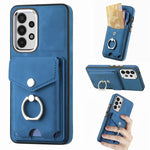 Cassa del telefono del portafoglio della carta dell'anello di cuoio di pelle-sensazione galvanica, For Samsung Galaxy A03 166mm, For Samsung Galaxy A03 164mm, For Samsung Galaxy A13 4G, For Samsung Galaxy S22+ 5G