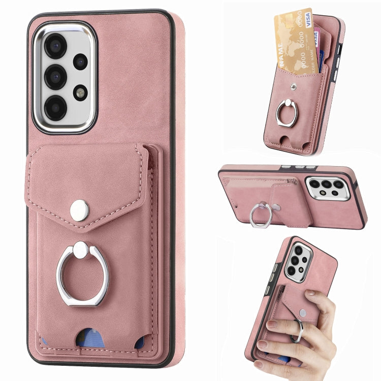 Cassa del telefono del portafoglio della carta dell'anello di cuoio di pelle-sensazione galvanica, For Samsung Galaxy A03 166mm, For Samsung Galaxy A03 164mm, For Samsung Galaxy A13 4G, For Samsung Galaxy S22+ 5G