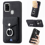 Cassa del telefono del portafoglio della carta dell'anello di cuoio di pelle-sensazione galvanica, For Samsung Galaxy A32 5G, For Samsung Galaxy A12 4G, For Samsung Galaxy A21S