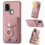 Cassa del telefono del portafoglio della carta dell'anello di cuoio di pelle-sensazione galvanica, For Samsung Galaxy A32 5G, For Samsung Galaxy A12 4G, For Samsung Galaxy A21S