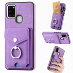 Cassa del telefono del portafoglio della carta dell'anello di cuoio di pelle-sensazione galvanica, For Samsung Galaxy A32 5G, For Samsung Galaxy A12 4G, For Samsung Galaxy A21S