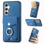 Cassa del telefono del portafoglio della carta dell'anello di cuoio di pelle-sensazione galvanica, For Samsung Galaxy A34 5G, For Samsung Galaxy A54 5G, For Samsung Galaxy S23 Ultra 5G, For Samsung Galaxy S23 5G