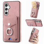 Cassa del telefono del portafoglio della carta dell'anello di cuoio di pelle-sensazione galvanica, For Samsung Galaxy A34 5G, For Samsung Galaxy A54 5G, For Samsung Galaxy S23 Ultra 5G, For Samsung Galaxy S23 5G