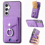 Cassa del telefono del portafoglio della carta dell'anello di cuoio di pelle-sensazione galvanica, For Samsung Galaxy A34 5G, For Samsung Galaxy A54 5G, For Samsung Galaxy S23 Ultra 5G, For Samsung Galaxy S23 5G