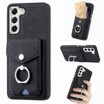 Cassa del telefono del portafoglio della carta dell'anello di cuoio di pelle-sensazione galvanica, For Samsung Galaxy S21 FE 5G, For Samsung Galaxy  A32 4G, For Samsung Galaxy A72, For Samsung Galaxy A52