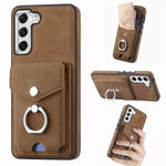 Cassa del telefono del portafoglio della carta dell'anello di cuoio di pelle-sensazione galvanica, For Samsung Galaxy S21 FE 5G, For Samsung Galaxy  A32 4G, For Samsung Galaxy A72, For Samsung Galaxy A52