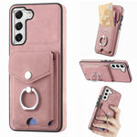 Cassa del telefono del portafoglio della carta dell'anello di cuoio di pelle-sensazione galvanica, For Samsung Galaxy S21 FE 5G, For Samsung Galaxy  A32 4G, For Samsung Galaxy A72, For Samsung Galaxy A52