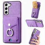 Cassa del telefono del portafoglio della carta dell'anello di cuoio di pelle-sensazione galvanica, For Samsung Galaxy S21 FE 5G, For Samsung Galaxy  A32 4G, For Samsung Galaxy A72, For Samsung Galaxy A52