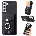 Cassa del telefono del portafoglio della carta dell'anello di cuoio di pelle-sensazione galvanica, For Samsung Galaxy A03 166mm, For Samsung Galaxy A03 164mm, For Samsung Galaxy A13 4G, For Samsung Galaxy S22+ 5G