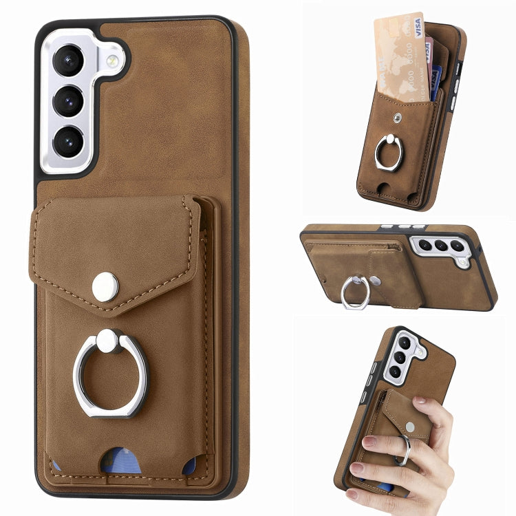 Cassa del telefono del portafoglio della carta dell'anello di cuoio di pelle-sensazione galvanica, For Samsung Galaxy A03 166mm, For Samsung Galaxy A03 164mm, For Samsung Galaxy A13 4G, For Samsung Galaxy S22+ 5G
