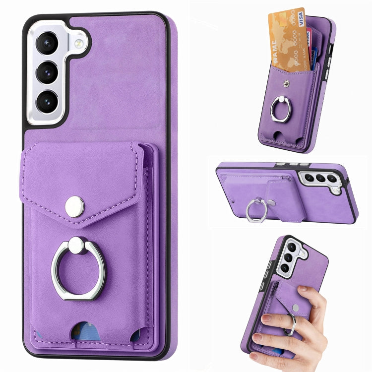 Cassa del telefono del portafoglio della carta dell'anello di cuoio di pelle-sensazione galvanica, For Samsung Galaxy A03 166mm, For Samsung Galaxy A03 164mm, For Samsung Galaxy A13 4G, For Samsung Galaxy S22+ 5G