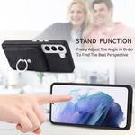 Cassa del telefono del portafoglio della carta dell'anello di cuoio di pelle-sensazione galvanica, For Samsung Galaxy S22 5G, For Samsung Galaxy A13 5G, For Samsung Galaxy A22 4G, For Samsung Galaxy A22 5G
