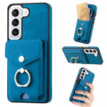 Cassa del telefono del portafoglio della carta dell'anello di cuoio di pelle-sensazione galvanica, For Samsung Galaxy S22 5G, For Samsung Galaxy A13 5G, For Samsung Galaxy A22 4G, For Samsung Galaxy A22 5G