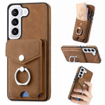 Cassa del telefono del portafoglio della carta dell'anello di cuoio di pelle-sensazione galvanica, For Samsung Galaxy S22 5G, For Samsung Galaxy A13 5G, For Samsung Galaxy A22 4G, For Samsung Galaxy A22 5G