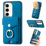 Cassa del telefono del portafoglio della carta dell'anello di cuoio di pelle-sensazione galvanica, For Samsung Galaxy A34 5G, For Samsung Galaxy A54 5G, For Samsung Galaxy S23 Ultra 5G, For Samsung Galaxy S23 5G