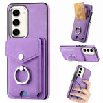 Cassa del telefono del portafoglio della carta dell'anello di cuoio di pelle-sensazione galvanica, For Samsung Galaxy A34 5G, For Samsung Galaxy A54 5G, For Samsung Galaxy S23 Ultra 5G, For Samsung Galaxy S23 5G