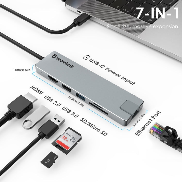 Wavlink UHP3409 per laptop MacBook Pro/Air USB-C Windows Mini docking station PD da 100 W, UHP3409