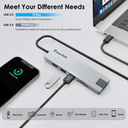 Wavlink UHP3409 per laptop MacBook Pro/Air USB-C Windows Mini docking station PD da 100 W, UHP3409
