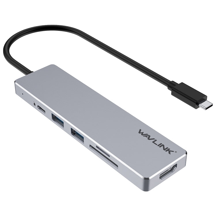 Adattatore multiporta Wavlink UHP3407 Dongle portatile in alluminio 4K Display HDMI Type-C Hub, UHP3407