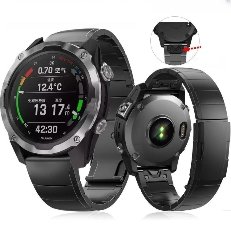 Cinturino per orologio a sgancio rapido in lega di titanio da 26 mm, For Garmin Fenix 7X Solar, For Garmin Descent MK 2i, For Garmin Descent MK 2, For Garmin Fenix 6X Pro, For Garmin Fenix 5X Sapphire, For Garmin Fenix 5X Plus, For Garmin Fenix 6X     ...