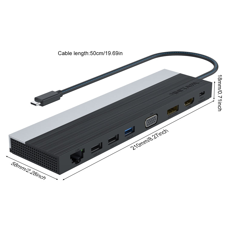 Wavlink UMD03 Hub Docking Station Type-C 12 in 1