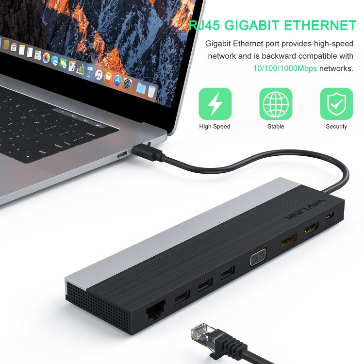 Wavlink UMD03 Hub Docking Station Type-C 12 in 1