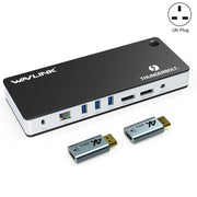 Wavlink UTD21H Docking station Thunderbolt 3 per ricarica host da 60 W Doppio display 4K Porte 11 in 1, US Plug, EU Plug, UK Plug
