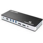 Wavlink UTD21H Docking station Thunderbolt 3 per ricarica host da 60 W Doppio display 4K Porte 11 in 1, US Plug, EU Plug, UK Plug