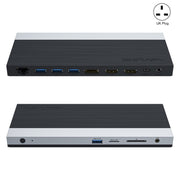 Wavlink UMD05 Display Port Porta HDMI RJ45 Ethernet Triple Display MST Docking station per laptop, US Plug, EU Plug, UK Plug, AU Plug