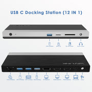 Wavlink UMD05 Display Port Porta HDMI RJ45 Ethernet Triple Display MST Docking station per laptop, US Plug, EU Plug, UK Plug, AU Plug