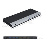 Wavlink UMD05 Display Port Porta HDMI RJ45 Ethernet Triple Display MST Docking station per laptop, US Plug, EU Plug, UK Plug, AU Plug