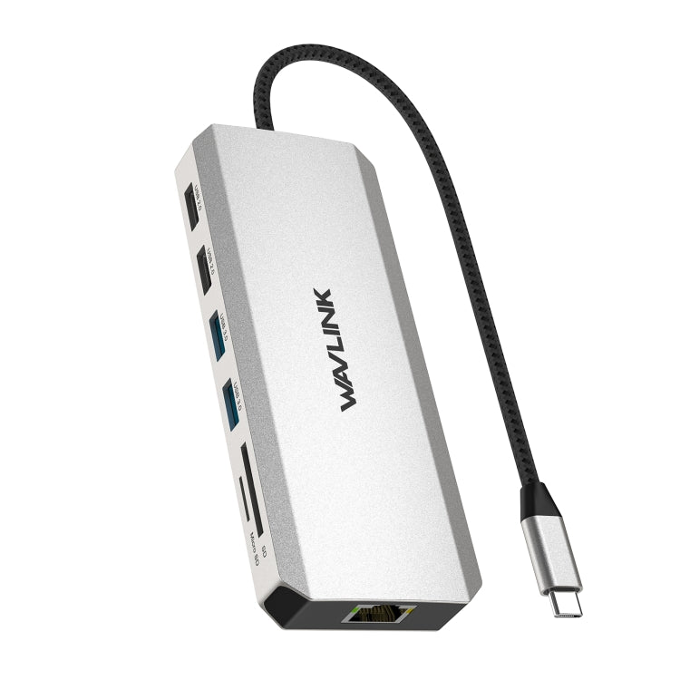 Adattatore multiporta HDMI Wavlink UMD303 4K USB-C HUB Docking station per laptop 12 in 1 con tre monitor, UMD303