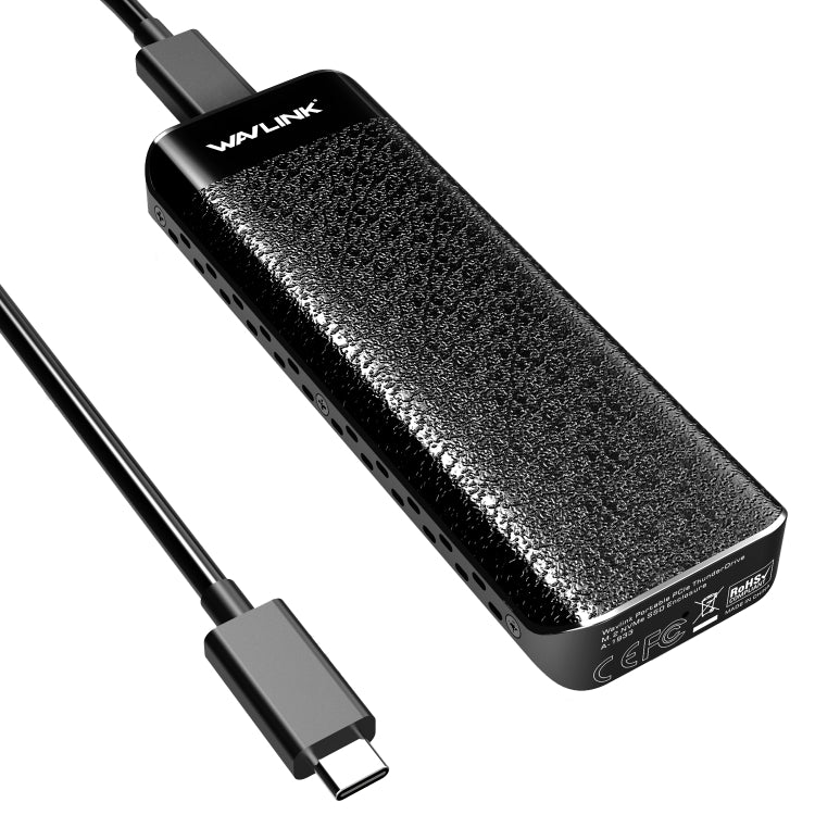 Wavlink UTE02 Thunderbolt 3 NVME M.2 Solid State Leather Metal SSD Box per disco rigido esterno, UTE02