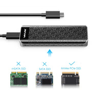 Wavlink UTE02 Thunderbolt 3 NVME M.2 Solid State Leather Metal SSD Box per disco rigido esterno, UTE02