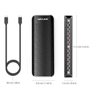 Wavlink UTE02 Thunderbolt 3 NVME M.2 Solid State Leather Metal SSD Box per disco rigido esterno, UTE02