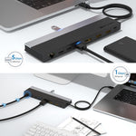 Wavlink UMD08 Docking Station 12 in 1 con triplo display