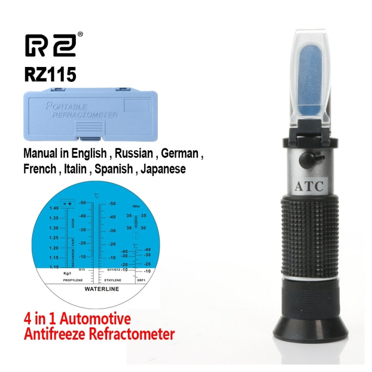 Rifrattometro antigelo RZ115 per liquidi auto con ATC