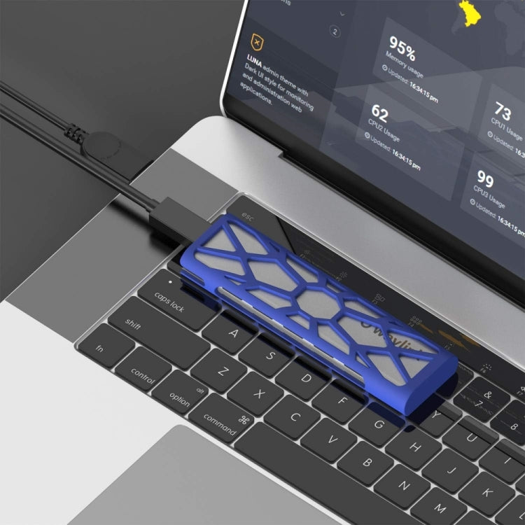Wavlink ST338C M.2 NVMe SSD PCIE UASP Chiave M NGFF SATA USB-C SDD Hard Disk Box Adapter, ST338C