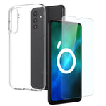 NORTHJO Custodia per telefono in TPU trasparente con pellicola in vetro temperato, For Galaxy A04s 4G, For Galaxy A53 5G, For Galaxy A73 5G, For Galaxy A33 5G, For Galaxy A13 4G, For Galaxy A13 5G
