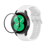 JUNSUNMAY cinturino regolabile in silicone + kit protezione schermo PMMA a copertura totale, For Samsung Galaxy Watch4 40mm